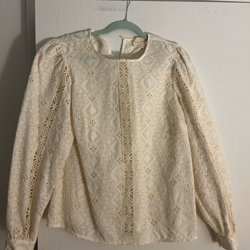 Sezane embroidered Women's Top